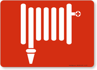 Fire Hose Symbol - Fire and Emergency Sign