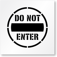 DO NOT ENTER Pavement Stencil