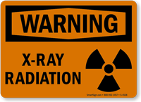 Warning X Ray Radiation Sign
