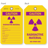 Caution Radioactive Material Radiation Tag