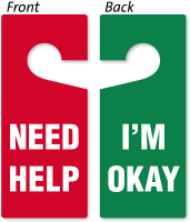 Need Help / I'm Okay Double Sided Door Hanger