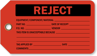 Rejected Plastic Tags