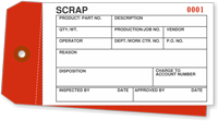 Inventory Tag  Colored Scrap (2 part)