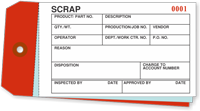 Inventory Tag  Colored Scrap (3 part)