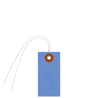 Tyvek Blue Shipping Tag With Wire And Metal Eyelet
