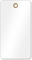 5¾ in. x 3 in. White Vinyl Tags
