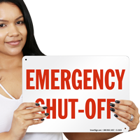 Fire & Emergency Shut-Off Sign