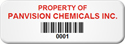 Custom Barcode Tags, 0.625" x 1.75"