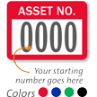 Asset Number   Prenumbered Labels (Pack of 1000)