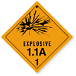 Explosive 1.1A Paper HazMat Label