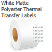 White Matte Polyester Thermal Transfer Labels