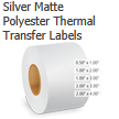 Silver Matte Polyester Thermal Transfer Labels