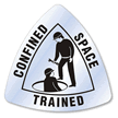 Confined Space Trained Hard Hat  Decals