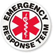 Emergency Response Team Hard Hat Labels