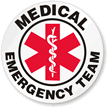 Medical Emergency Team Hard Hat Labels