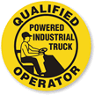 Qualified Industrial Truck Operator Hard Hat Decals