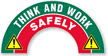 Think And Work Safely Hard Hat Decals