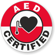 AED CERTIFIED Hard HAT DECAL