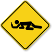 Drunk Student Crossing Symbol Sign