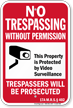 Maine Property Is Protected By Video Surveillance Sign