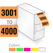 3001 4000 Consecutively Numbered Labels In Dispenser