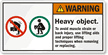 ANSI Proper Lifting Techniques Label