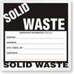 Custom Solid Waste Label