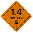 Explosive 1.4G Paper HazMat Label