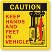3 Point Contact Labels   Forklift Standing