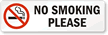 No Smoking Please (with symbol) Label