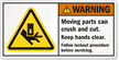 Keep Hands Clear. Follow Lockout Procedure Label