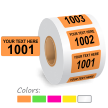 Personalized Color Coded Consecutive Number Labels Roll