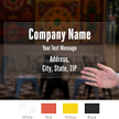 Customizable Company Name Address Die Cut Label