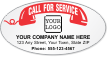 Custom Call for Service Label with Logo