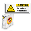 ISO Hot Surface Do Not Touch Grab a Labels Dispenser