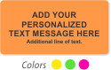 Fluorescent Label Template, Write Personalized Message
