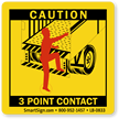 3 Point Contact Labels, Trailer Roll Up Door