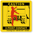 3 Point Contact Labels   Trailer Swing Doors