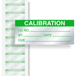 5/8" x 1½" Calibration Label