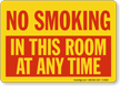 No Smoking In This Room Sign