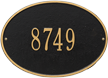 Hawthorne Oval Standard Wall Address Plaque, One Line 