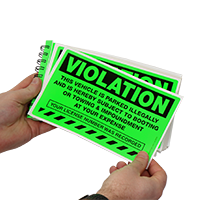 Violation, Vehicle is Parked Illegally and Subject to Booting