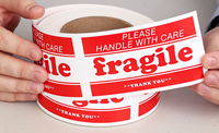 Fragile Handle Care Shipping Label