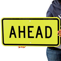 Ahead Fluorescent Diamond Grade School Signs