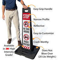 Private Driveway No Turn Around Sign Kit