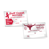 Personalized oil change labels for auto shops