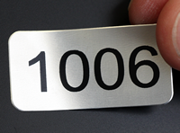 Metal Labels with Sequential Numbers