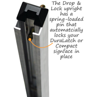 Small Dual Springs Roll-Up Sign Stand