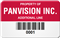 Asset Label, Property of Company Name with Barcode