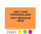 Fluorescent Label Template, Write Personalized And Additional Message 